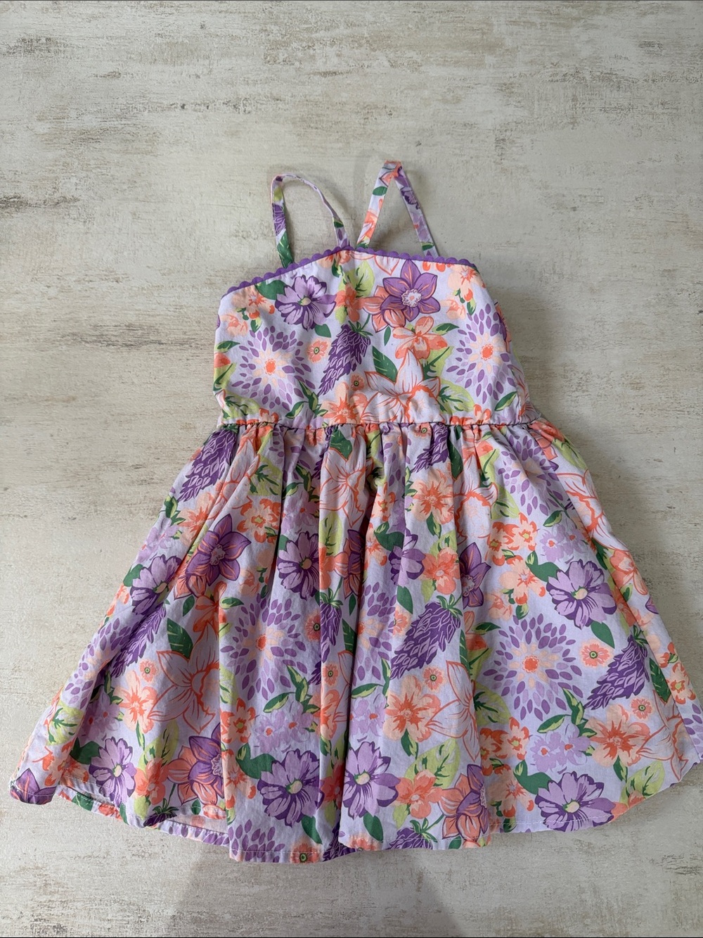 Girls' Lavender Floral Sundress